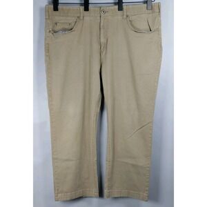 Iron Co Chino Pants Mens 40x30(23) Tan Khaki Straight Leg 5 Pocket Stretch‎